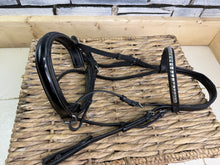 Load image into Gallery viewer, S/H English Cavesson Snaffle Bridle - Cob - Black