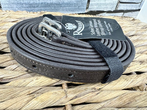 Rhinegold Hide Wrapped Softee Stirrup Leathers - Brown & Black