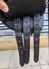 Load image into Gallery viewer, 14 1/2” MW Bart J Snowball English Tiny Pony Show Saddle - Brown