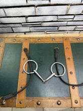 Load image into Gallery viewer, 6” Balding Gag Bit with English Leather Cheeks - Brown - Running Cheltenham Gag