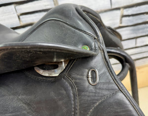 16 1/2” Medium Eclipse Leather & Synthetic GP Saddle - Black