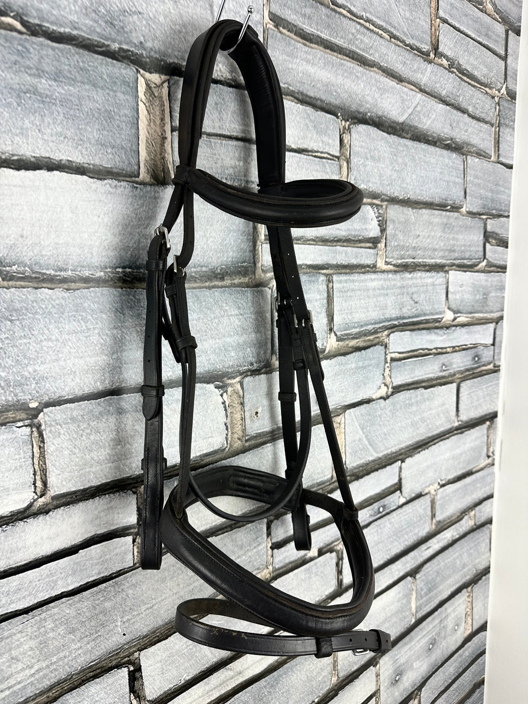 S/H Eqvvs Padded Comfort Flash Bridle - Black - Full