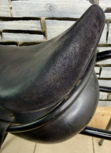 Load image into Gallery viewer, 17 1/2” Wide Ideal Suzannah Dressage Saddle - Black - Suede Seat &amp; Knees