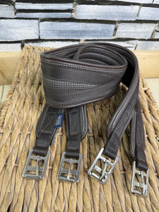 S/H 54” Shires Waffle Non-Elasticated Cob Girth - Brown