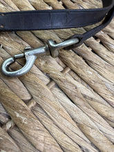 Load image into Gallery viewer, S/H English Leather Adjustable Clip Side Reins - Full - Brown