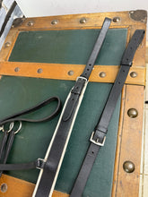 Load image into Gallery viewer, Racing Style Breastplate &amp; Martingale - Cob - Black/White Leather - Padded