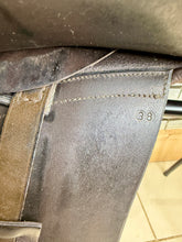 Load image into Gallery viewer, 17 1/2” Wide Ideal VSD/WH English Saddle - Brown - Working Hunter Cob - Part Suede