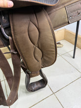 Load image into Gallery viewer, 17” Big Horn Cordura Western Saddle - SQB - Brown - Lightweight Genuine US