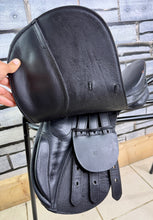 Load image into Gallery viewer, 12” XW Pony GP Saddle - Black Leather - Extra Wide - Shetland/Tiny Pony/Lead Rein