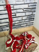 Load image into Gallery viewer, S/H Heavy Horse/Shire Ribbons, Flights &amp; Decoration - Red/White