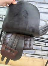 Load image into Gallery viewer, 14” MW English Tiny Tots Pony Show Saddle - Dark Brown