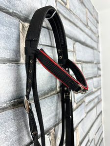 S/H Thorowgood Conform Comfort Web Flash Bridle - Black - TB