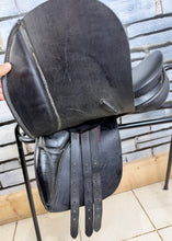 Load image into Gallery viewer, 15” Medium English Leather Pony GP/WH Working Hunter Saddle - Black