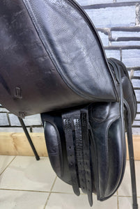 17” MW Black Country WH/VSD Saddle - Dark Havana/Black