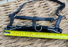 Load image into Gallery viewer, Miniature Horse/Mini Shetland Leather Lunge Cavesson - Black