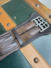 Load image into Gallery viewer, 24” Soft Padded Leather Short Mono Dressage Girth - Brown