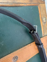 Load image into Gallery viewer, Equiport Rolled Leather Running Martingale -Black- Full Size - Italian Leather