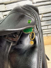 Load image into Gallery viewer, 18” MW Ideal Suzannah Printed Leather Dressage Saddle -Black