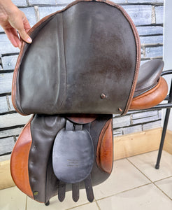 17 1/2” MW English Jump Saddle - Brown/Tan