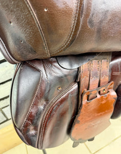 17” Medium Prestige Arezzo Jump Saddle - Brown