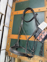 Load image into Gallery viewer, Jeffries Falcon Weymouth Double Bridle - Black -Full Size- English Leather