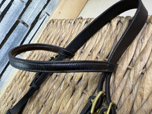 Load image into Gallery viewer, S/H English Raised In hand Showing Bridle -Brown/Brass- Full