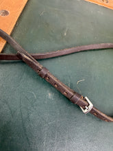 Load image into Gallery viewer, Fylde Stitched Cavesson Hunter Noseband - Brown - Pony - Traditional English Leather