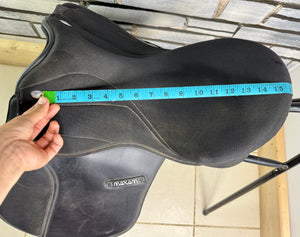 16” Wide/Changeable Gullet Thorowgood Maxam Pony GP Saddle - Black