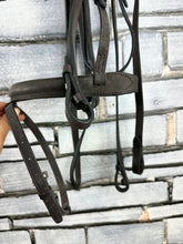 Load image into Gallery viewer, S/H English Flash Bridle &amp; Rubber Reins - Brown - Full