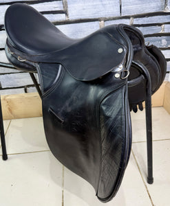 17 1/2” XW M&J Saddlery English GP Cob Saddle - Black