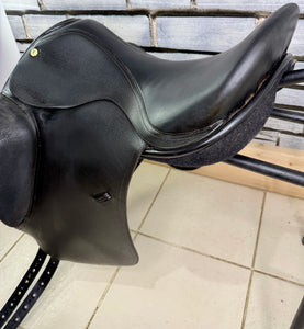 17” Wide Holistic Saddlery Monoflap Dressage Saddle - Black