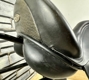 17 1/2” Wide Harry Dabbs Dressage Saddle - Black