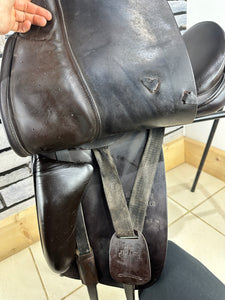 17 1/2” MW Spalding Eclipse Dressage Saddle - Brown