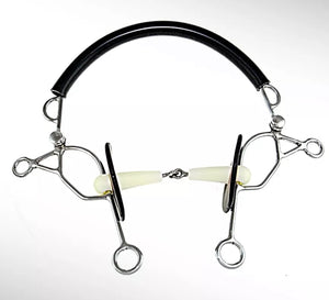 Happy Mouth Single Jointed Combination Hackamore/Tandem Bit