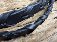 Load image into Gallery viewer, S/H Laced Leather Showing Reins - Black - Full