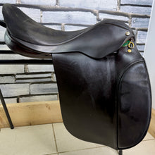 Load image into Gallery viewer, 18” Wide-XW Ideal VSD/WH H&amp;C Saddle -Brown- Suede Seat