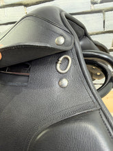 Load image into Gallery viewer, 15” Medium Leather Pony GP/Jump Saddle - Black - Point &amp; Balance Straps
