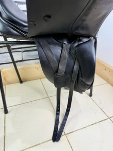 17 1/2” Medium Spalding Britanica Elite Dressage Saddle - Black