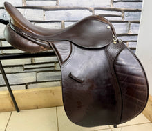 Load image into Gallery viewer, 17 1/2” Wide M&amp;J Saddlery English GP Saddle - Brown