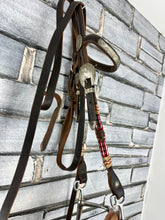 Load image into Gallery viewer, S/H Complete Beaded Decorative Western Headstall/Bridle - Brown - Full