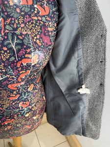 S/H Mears Ladies Grey Tweed Jacket - Size 38