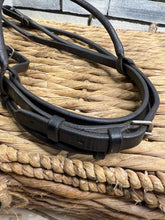 Load image into Gallery viewer, S/H Passier Rolled Dressage Snaffle Bridle - Black - Cob/Full