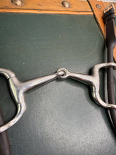 Load image into Gallery viewer, 5” Cheltenham Gag Bit with English Leather Cheeks - Brown - Running Gag
