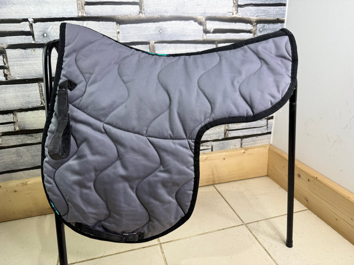 S/H Nuumed GP Half Wool Numnah - Grey/Black - L