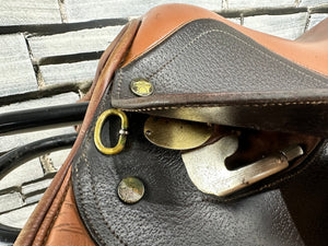 13” Medium Santa Cruz Close Contact Pony Jump Saddle - Brown/Tan