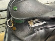 Load image into Gallery viewer, 17 1/2” Wide Cardinel English Dressage Saddle - Black - Flocked - Big Blocks