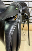 Load image into Gallery viewer, 16 1/2” XXW Ideal Suzannah Dressage Saddle -Black- Giant Blocks - Mega Wide!