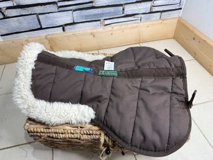 S/H Nuumed Wool Rolled Edge Half Pad - Brown/Natural - Large