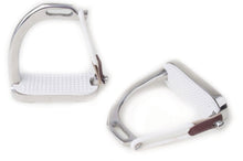 Load image into Gallery viewer, 3 1/2”, 4” Rhinegold Kids Peacock Safety Stirrups - Rubber Ring - All Sizes