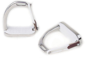 3 1/2”, 4” Rhinegold Kids Peacock Safety Stirrups - Rubber Ring - All Sizes